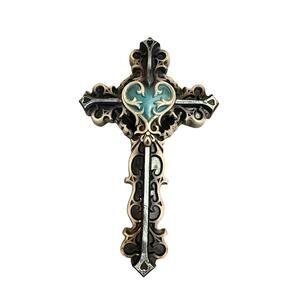 Turquoise Cross Heart Wall Decor Inspirational collectible SouthWest